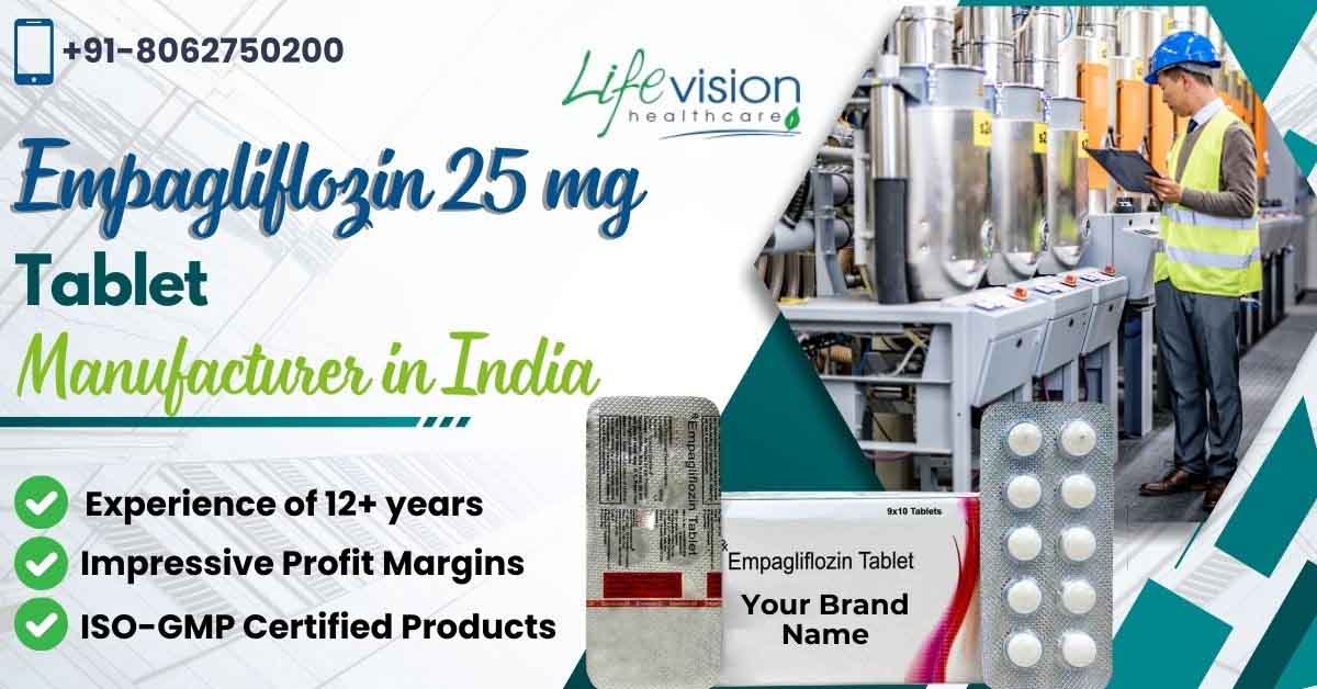 Lead the Way in the top quality diabetes medicines with the Leading Empagliflozin 25 mg Tablet Manufacturer: Lifevision Healthcare | Lifevision Healthcare