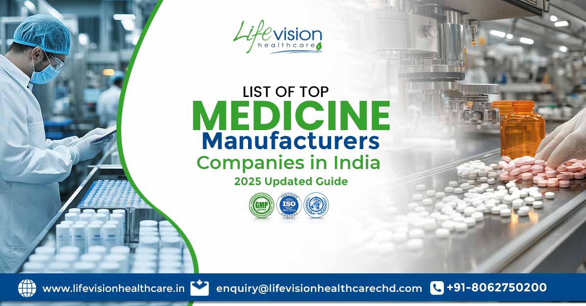 List of top medicine manufacturing companies in India—2025 updated guide | Lifevision Healthcare